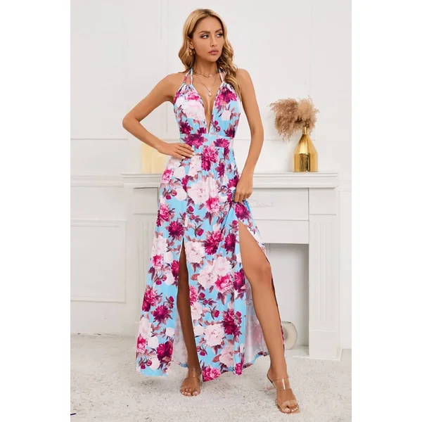 Robe Longue Imprimé Champêtre