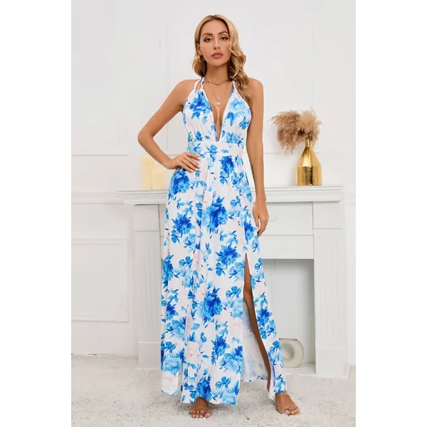 Robe Longue Imprimé Champêtre