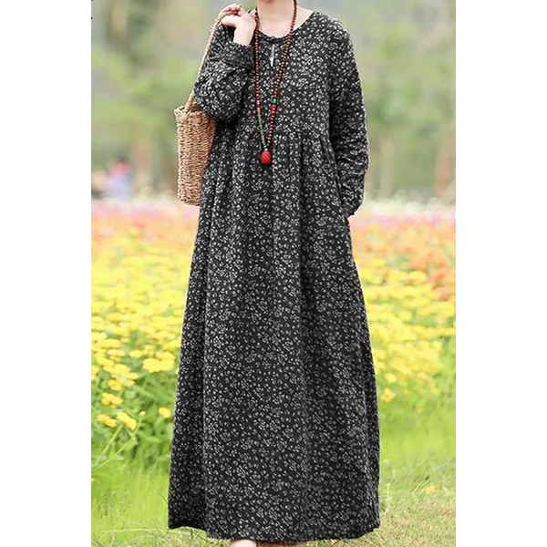 Robe Longue Manche Longue Bohème – Albane