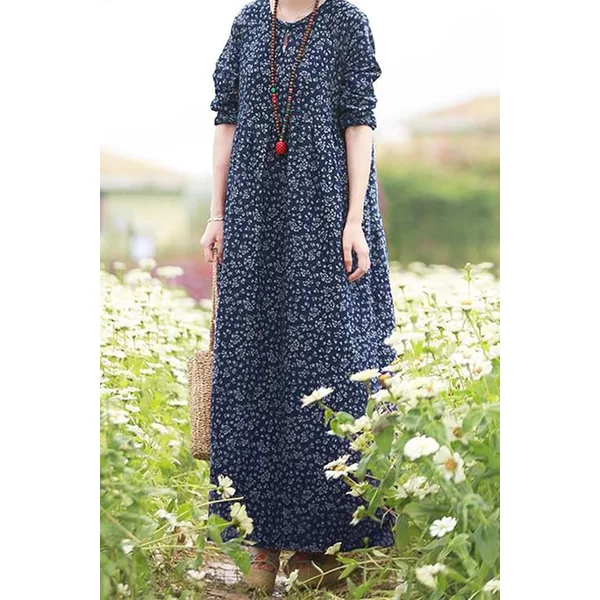 Robe Longue Manche Longue Bohème – Albane