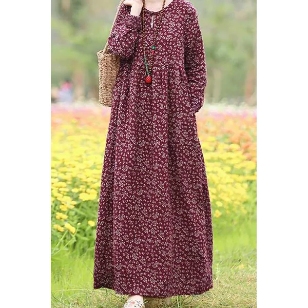 Robe Longue Manche Longue Bohème – Albane