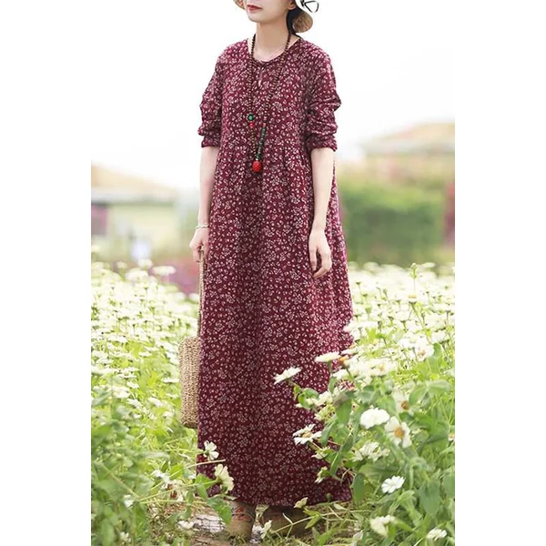 Robe Longue Manche Longue Bohème – Albane