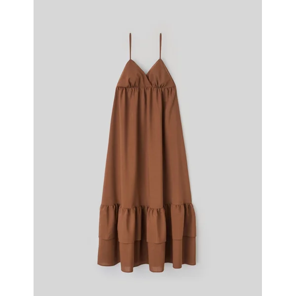 Robe longue maxi Marron