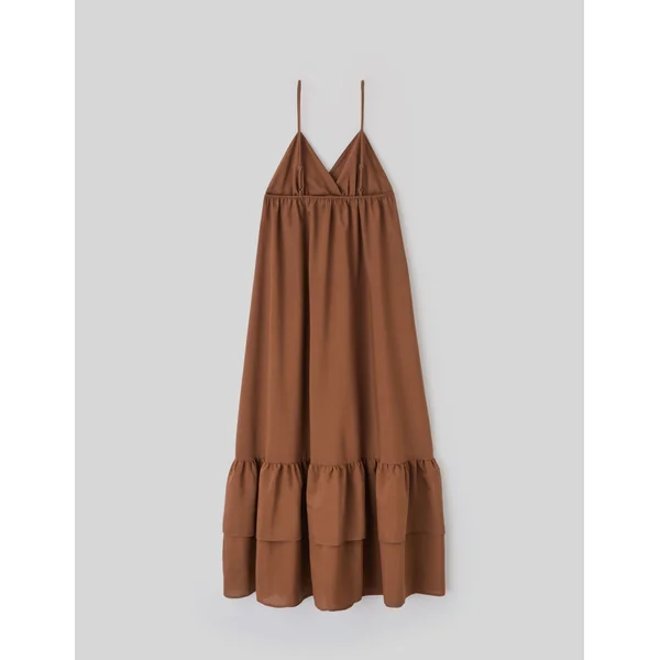 Robe longue maxi Marron