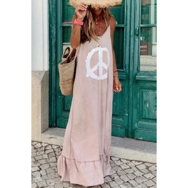 Robe Longue Rose Hippie