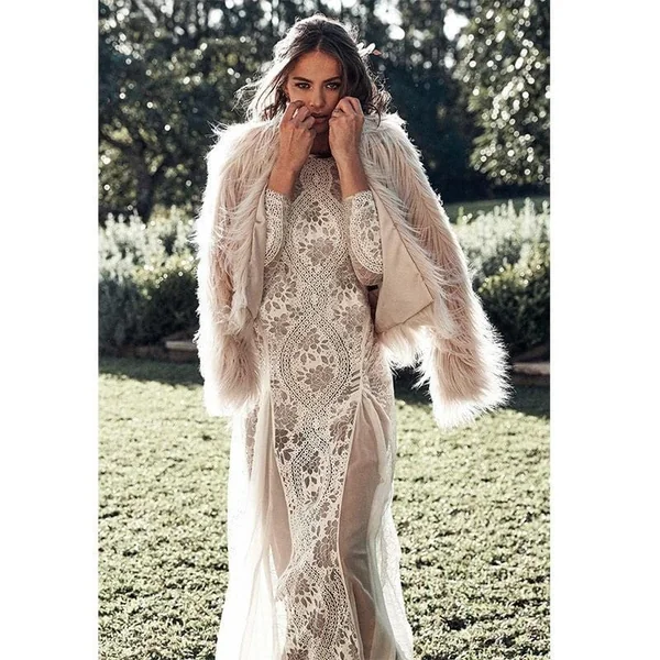 Robe longue, style mariage bohème