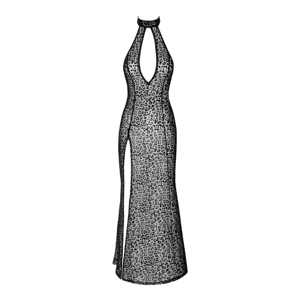 Robe longue tulle léopard F288