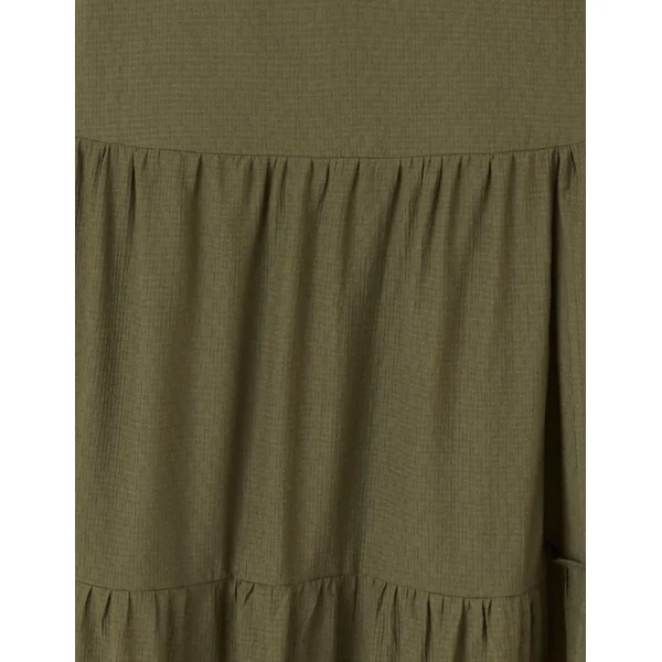 Robe longue à découpes dans le dos Vert kaki