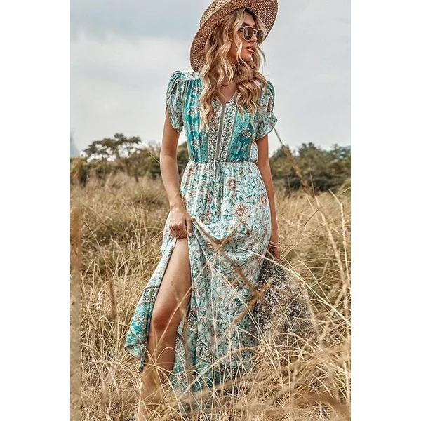 Robe Longue À Fleurs Hippie