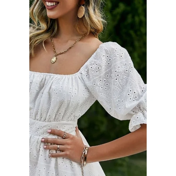 Robe Manches Ballon Champêtre