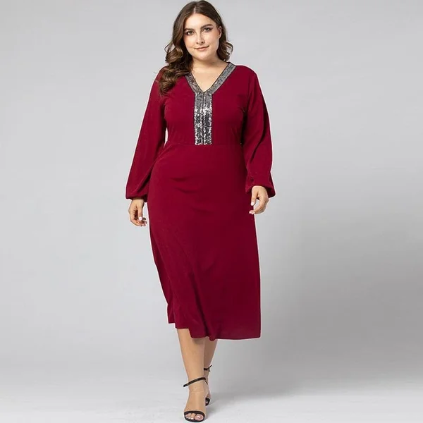 Robe Manches Longues Grande Taille