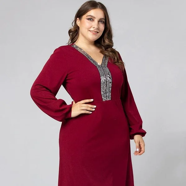 Robe Manches Longues Grande Taille