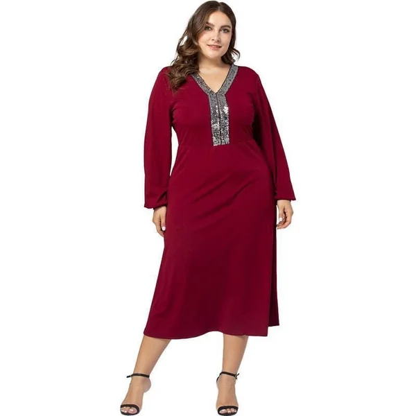 Robe Manches Longues Grande Taille