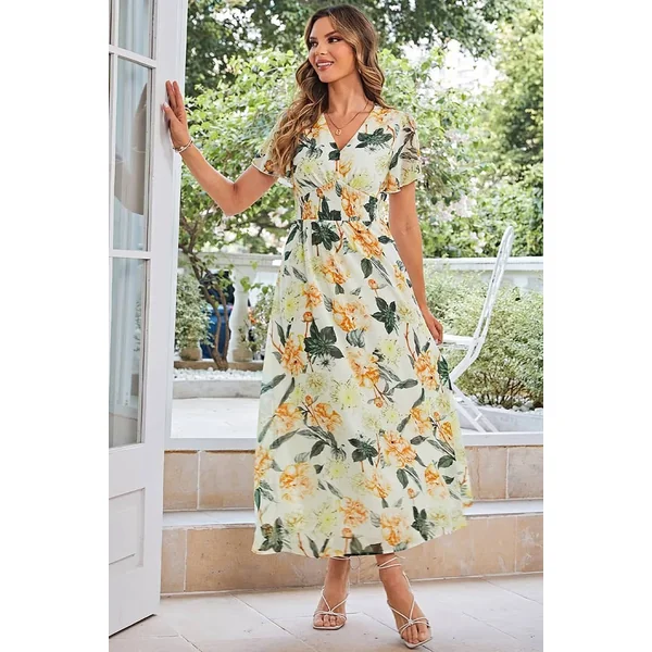 Robe Mariage Champêtre Manches Courtes