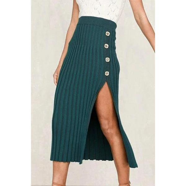 Robe Midi Fendue Vintage