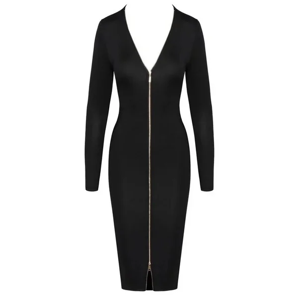 Robe midi zip argenté