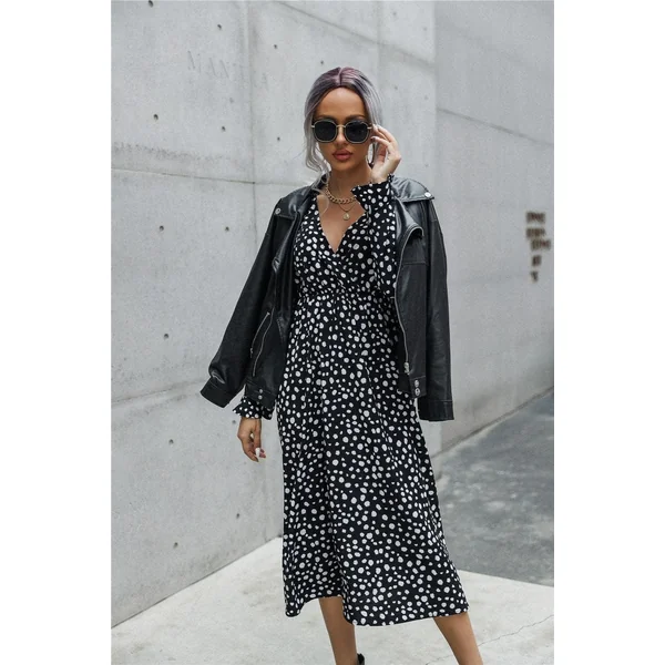 Robe Noire À Pois Pour Femme
