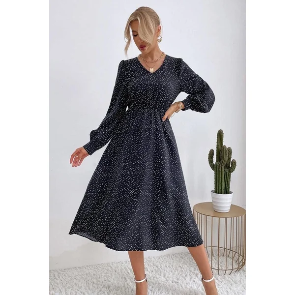Robe Noire Élégante Et Champêtre