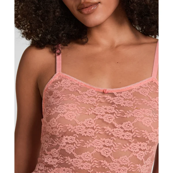 Robe nuisette en dentelle intégrale - Rose