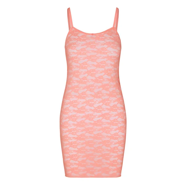 Robe nuisette en dentelle intégrale - Rose