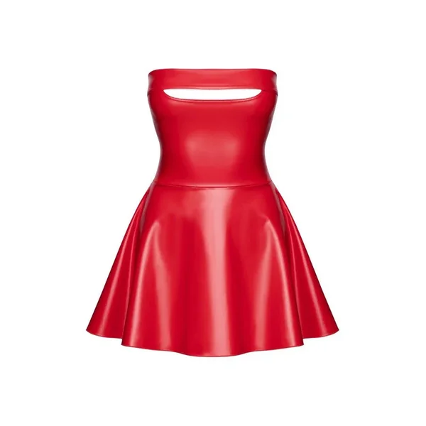 Robe patineuse wetlook rouge Ligne Privée