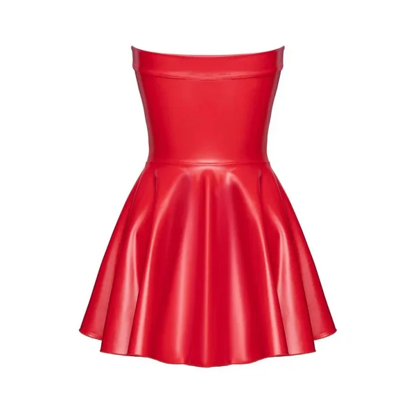 Robe patineuse wetlook rouge Ligne Privée