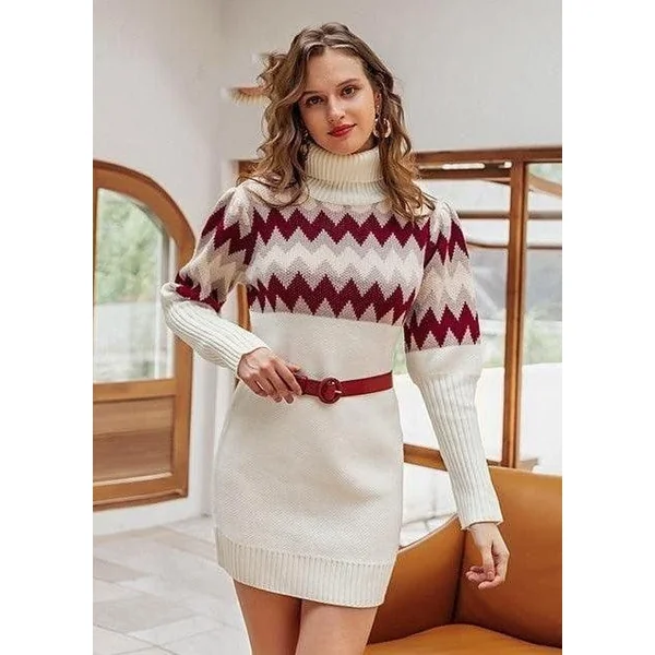 Robe Polaire à Col Roulé