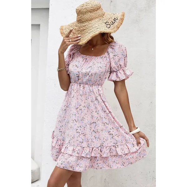 Robe Rose Pâle Style Vintage Champêtre