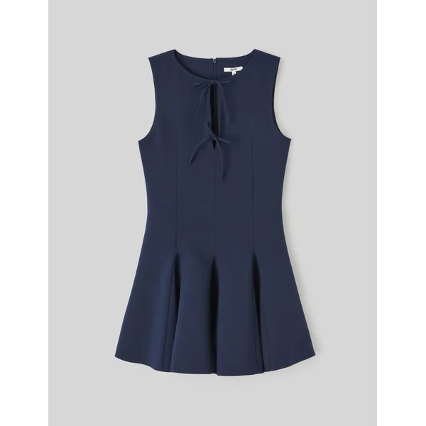 Robe sans manches patineuse Bleu foncé