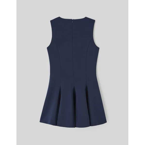 Robe sans manches patineuse Bleu foncé