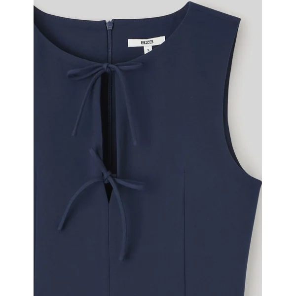 Robe sans manches patineuse Bleu foncé