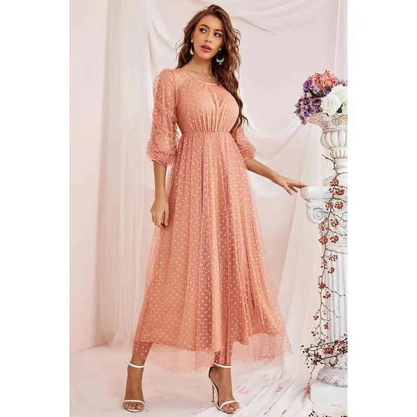 Robe Simple Manche 3/4 Pour Mariage Champêtre