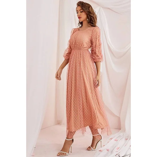 Robe Simple Manche 3/4 Pour Mariage Champêtre