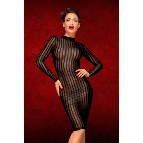 Robe transparente rayée