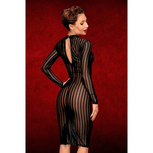 Robe transparente rayée