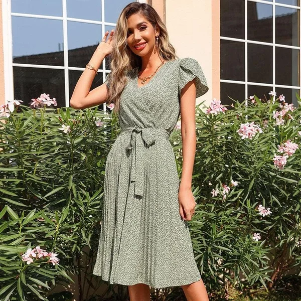 Robe Verte Style Été
