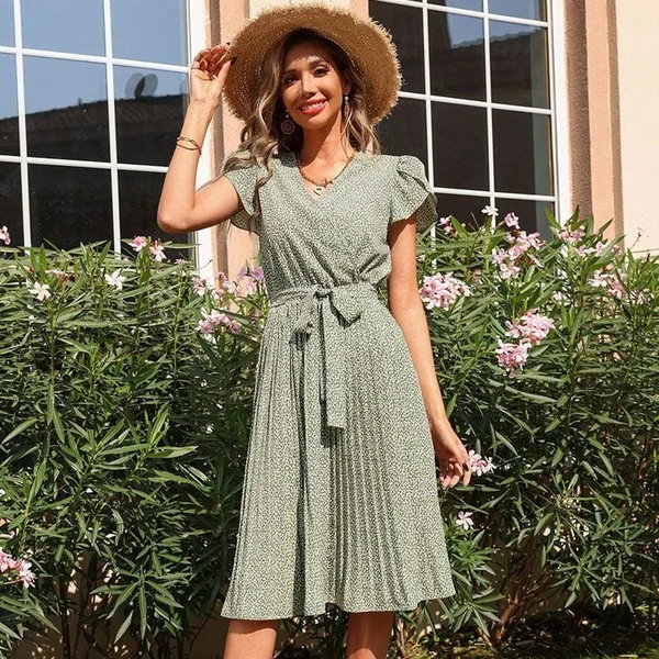 Robe Verte Style Été