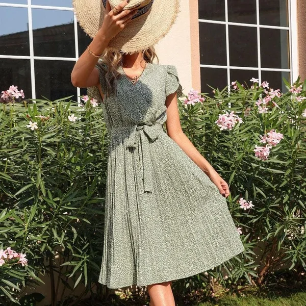 Robe Verte Style Été
