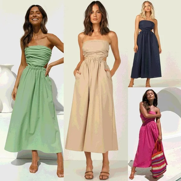 Robe Verte À Épaules Décolletées