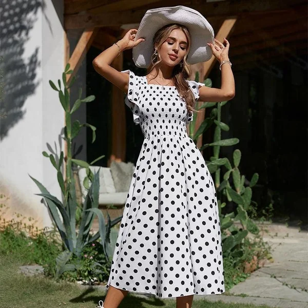 Robe Vintage Noire Et Blanche