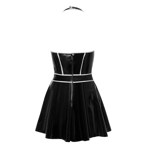 Robe vinyle lignes argentées