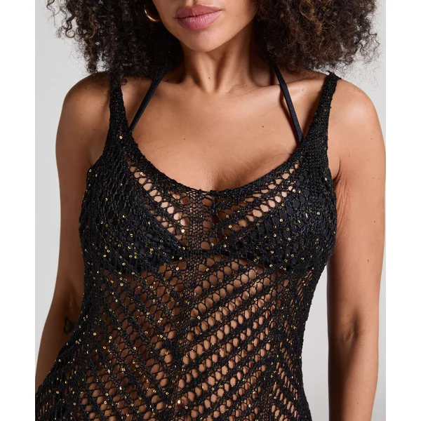 Robe à sequins - Noir