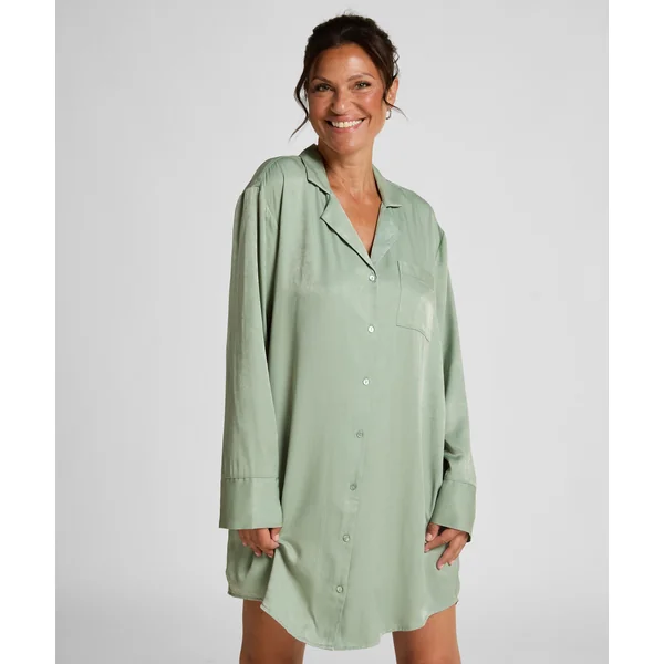 Robe-chemise en satin Ayla - Vert