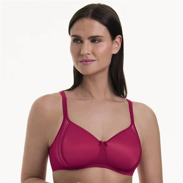 Rosa Faia - Soutien-gorge coussiné sans armature maintien ferme 32 (70) D Cherry Red Lace Rose