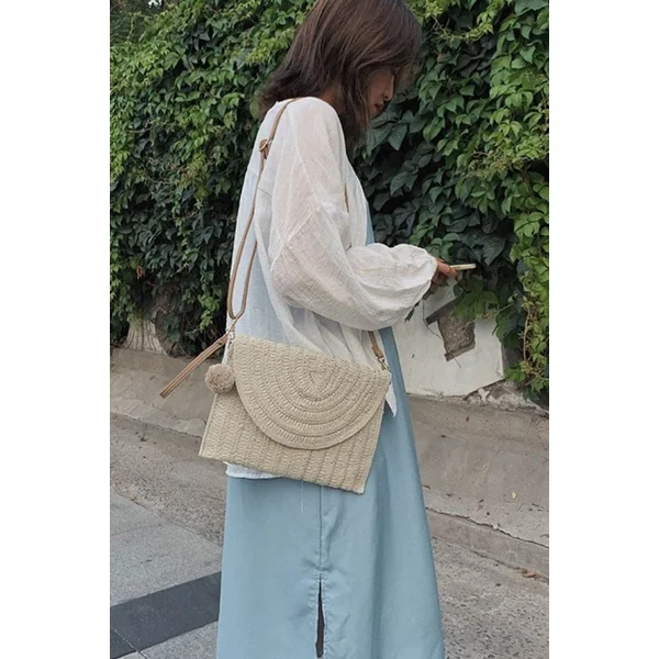 Sac Pochette Paille Bohème
