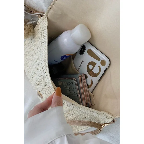 Sac Pochette Paille Bohème