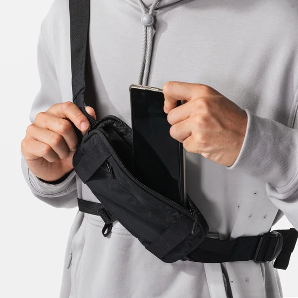 Sac running 2 positions Homme Femme- KIPRUN 0,5 L noir