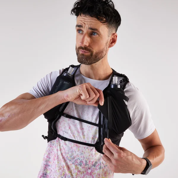 Sac trail running mixte + poche à eau 1L incluse - KIPRUN 900 10L NOIR