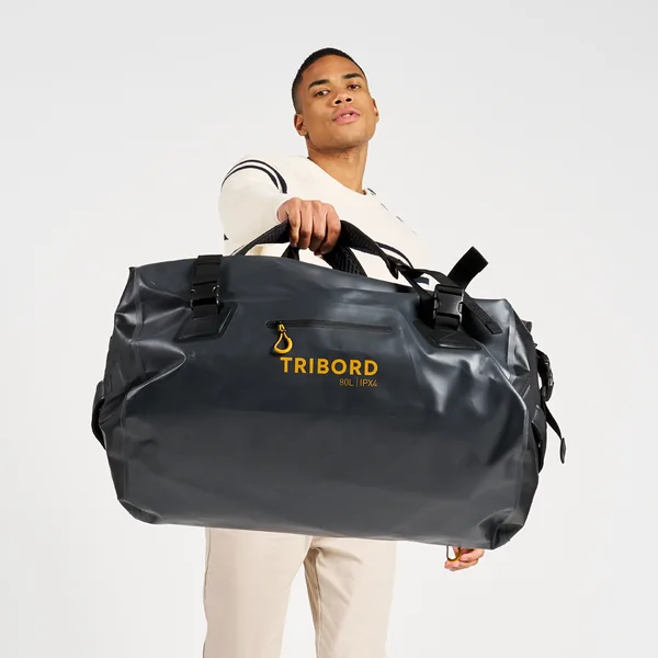 Sac étanche duffle bag - sac de voyage 80L Anthracite noir