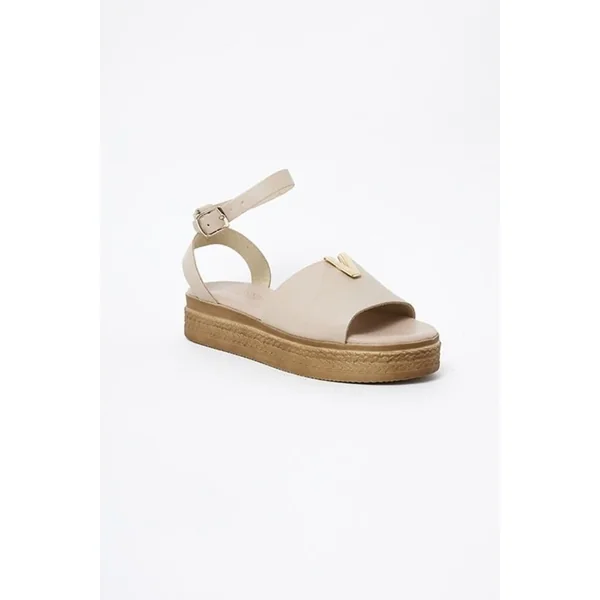 Sandales Compensées Cuir Bohème